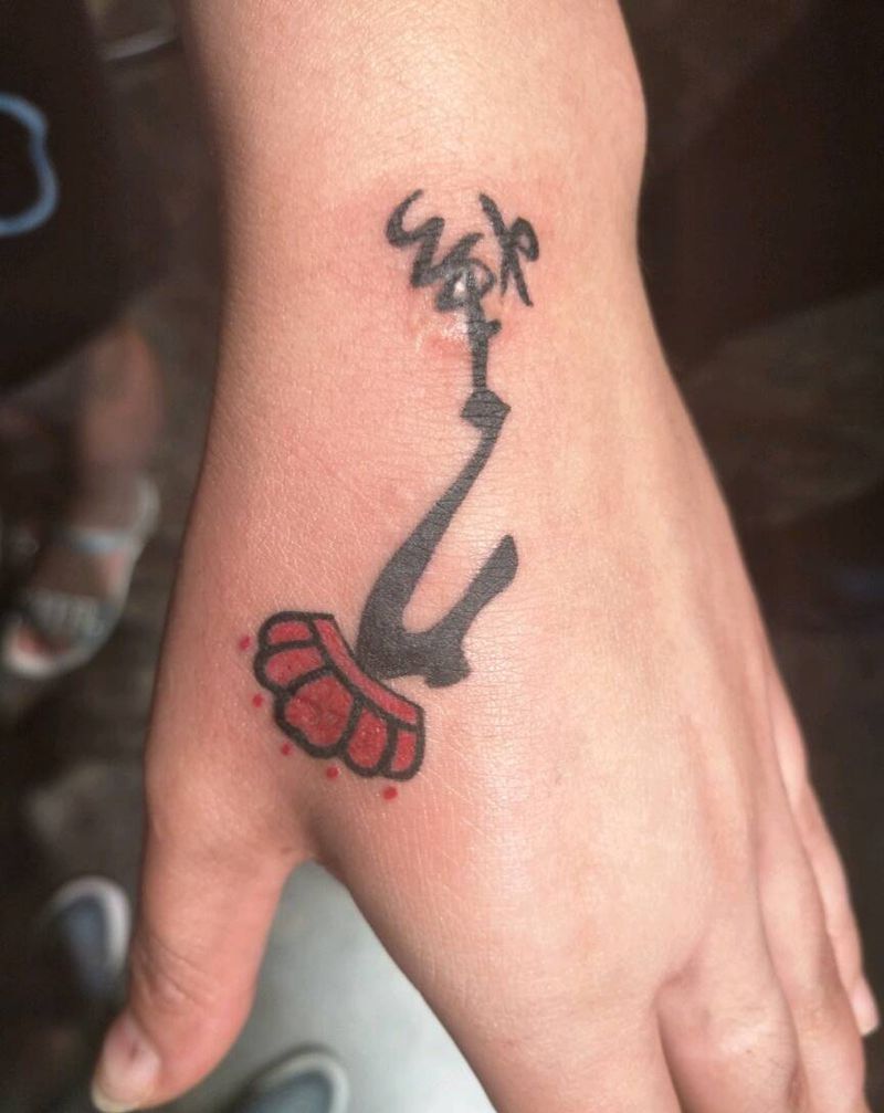 疤痕遮盖，纹身图片_手臂手部清新字符成品纹身图案