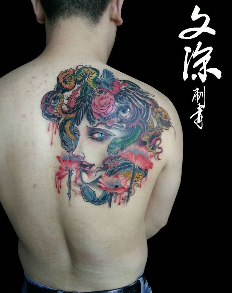 美杜莎纹身图片
