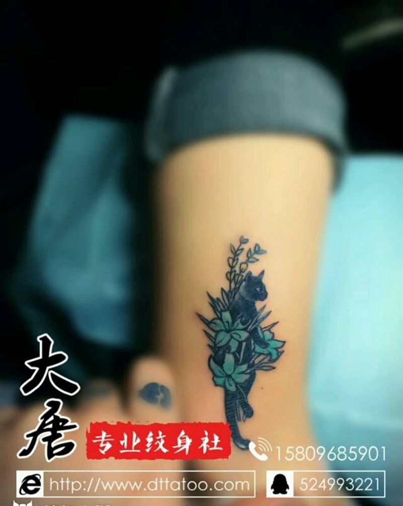 猫纹身图片_银川大唐纹身图案