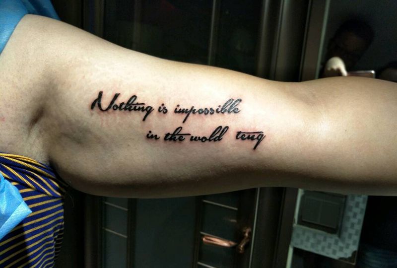 字母纹身图片_手臂字符成品纹身图案