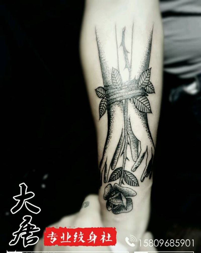 点刺纹身图片_银川大唐纹身图案