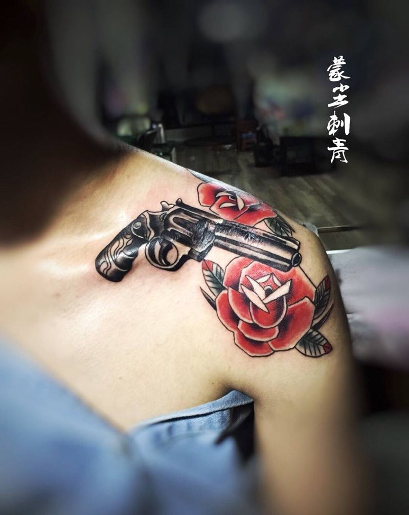 疤痕遮盖，抢花纹身图片