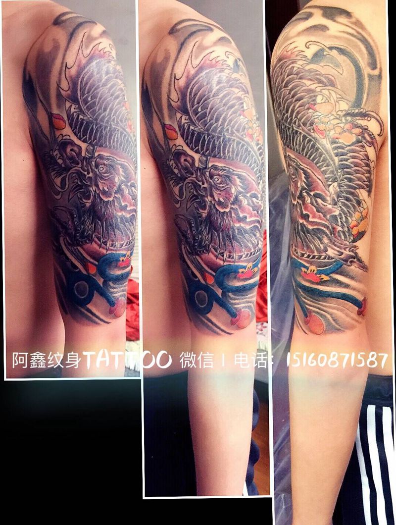 传统龙纹身图片