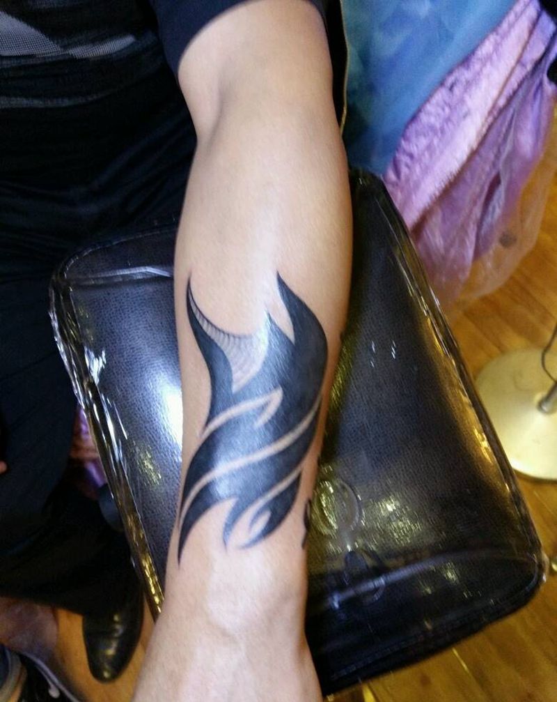 原创图腾覆盖英文纹身图片