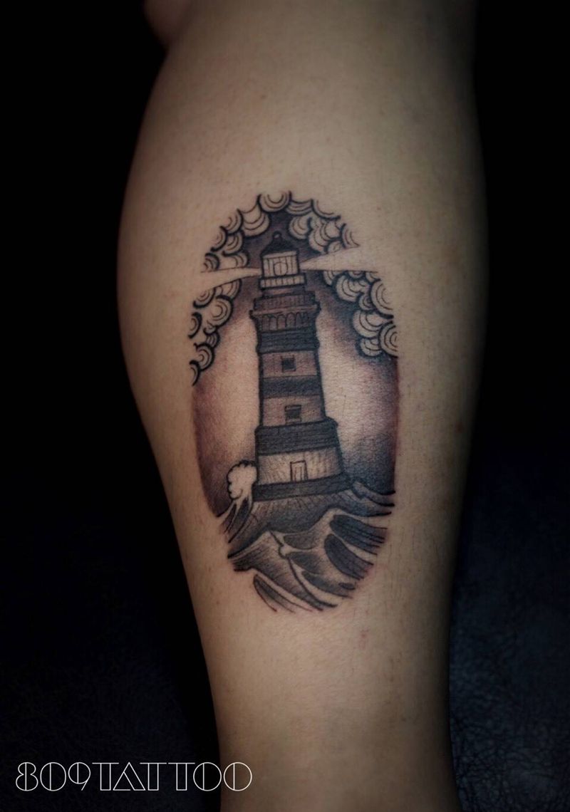 School灯塔纹身图片