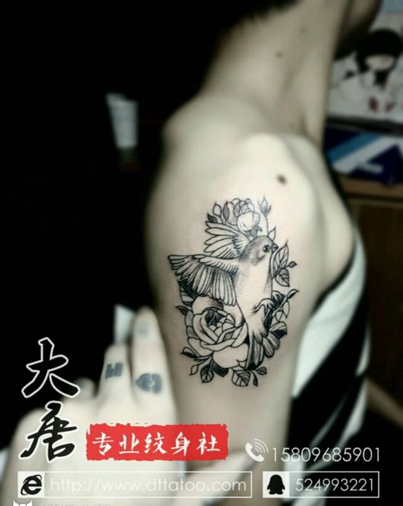 雀纹身图片_银川￥400大唐纹身图案