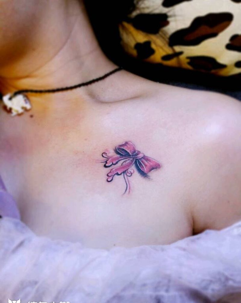 蝴蝶结纹身图片