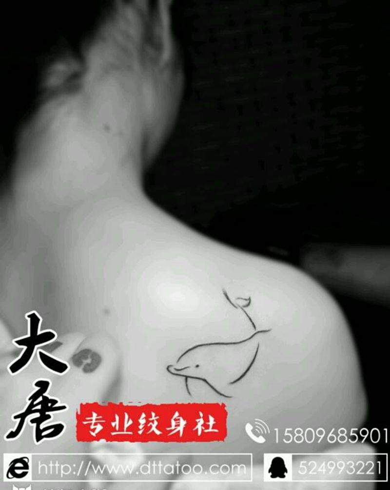 线条纹身图片_银川大唐纹身图案