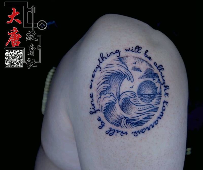 点刺纹身图片_银川刺青大唐纹身图案