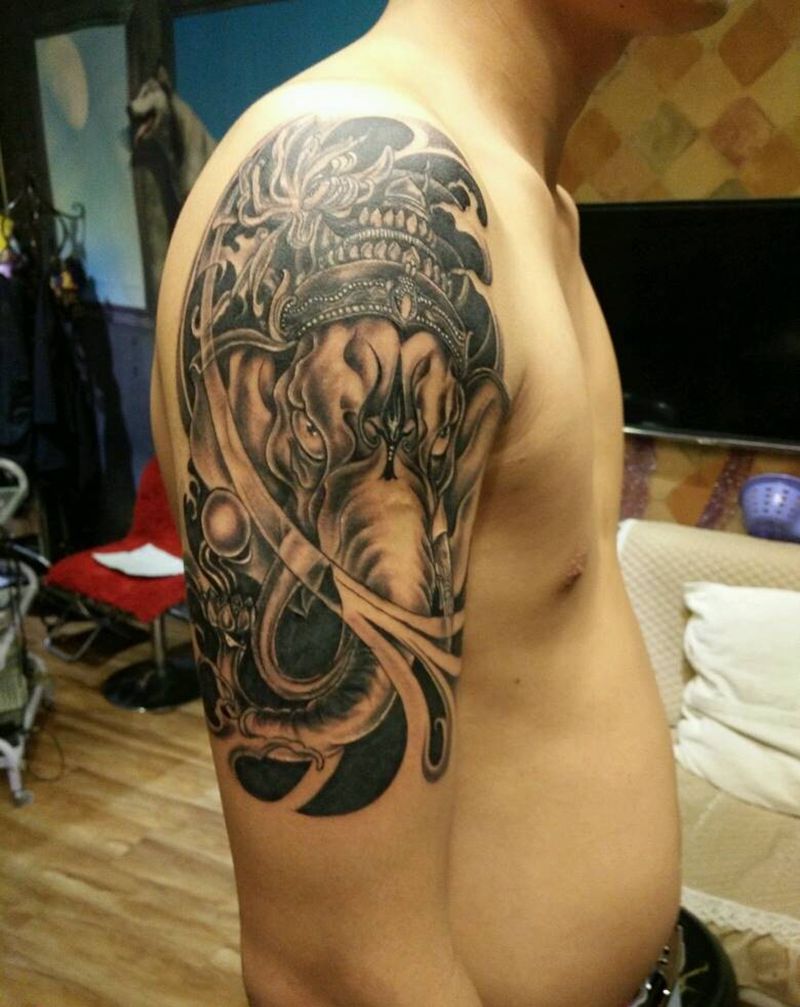 象鼻山纹身图片