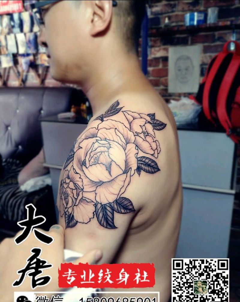 花纹身图片_银川刺青大唐纹身图案