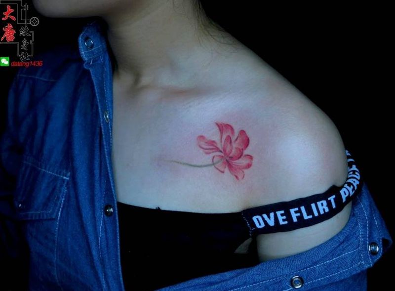 小花纹身图片_银川银川刺青纹身图案