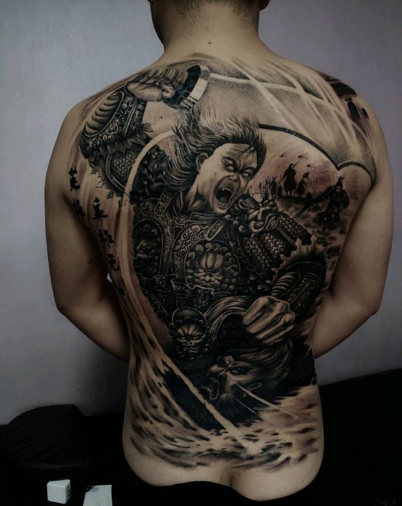 杀神白起纹身图片