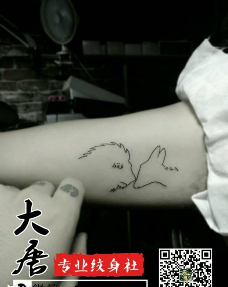 线条纹身图片