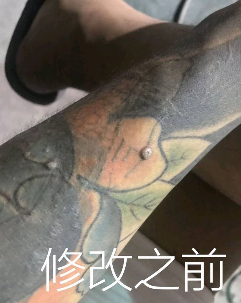 遮盖中的战斗盖，纹身图片_手臂传统植物成品纹身图案