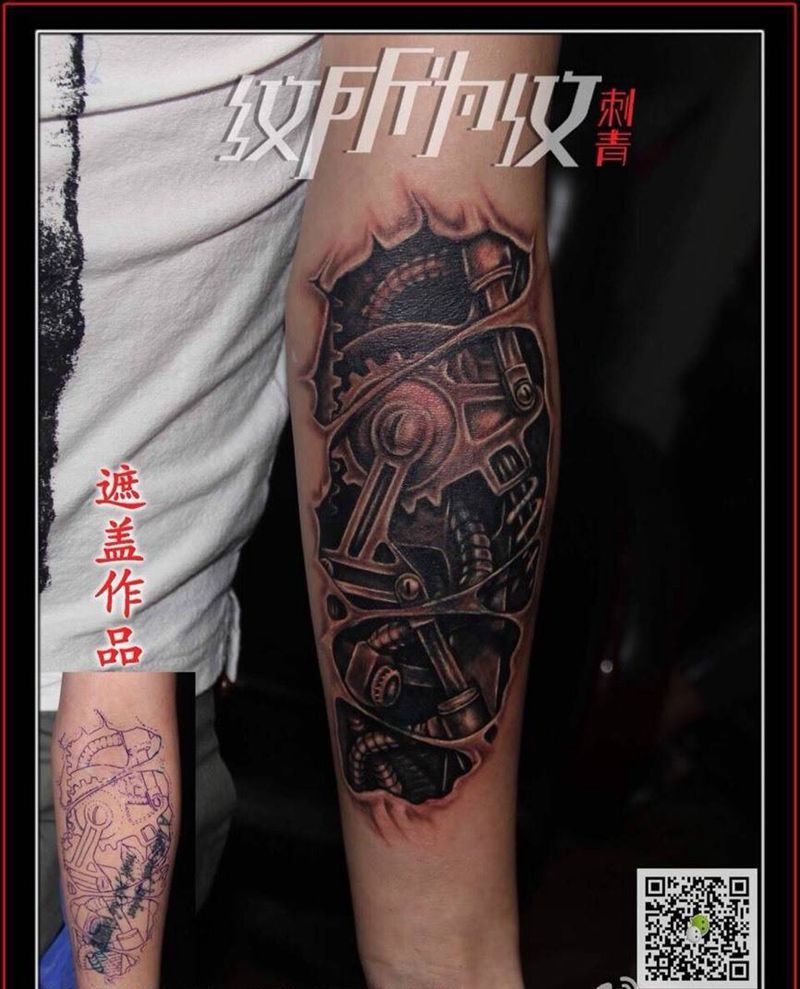 机械臂纹身图片