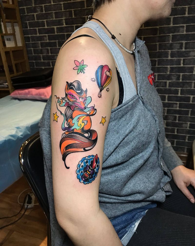 欧美拼接纹身图片