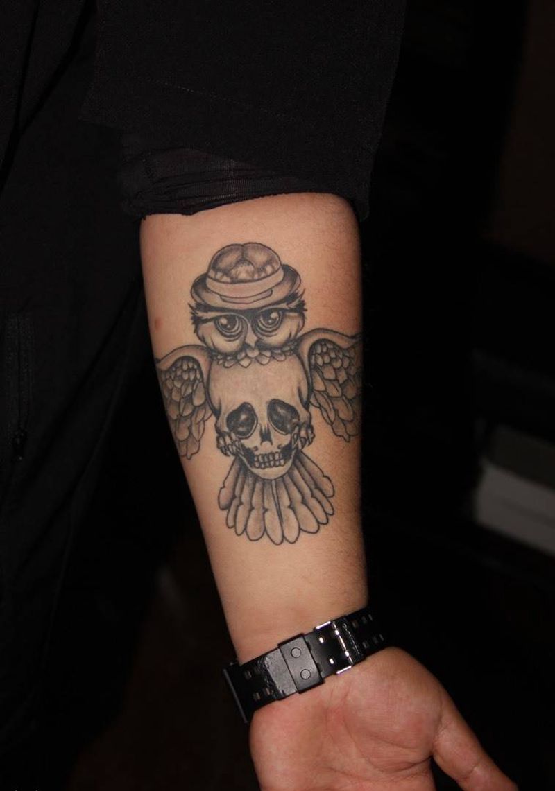 猫头鹰恢复后纹身图片