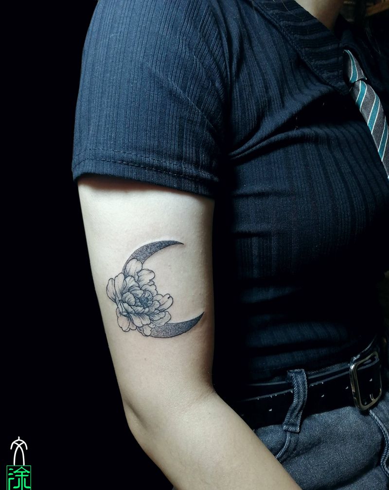 花容月貌纹身图片_手臂纹身图案