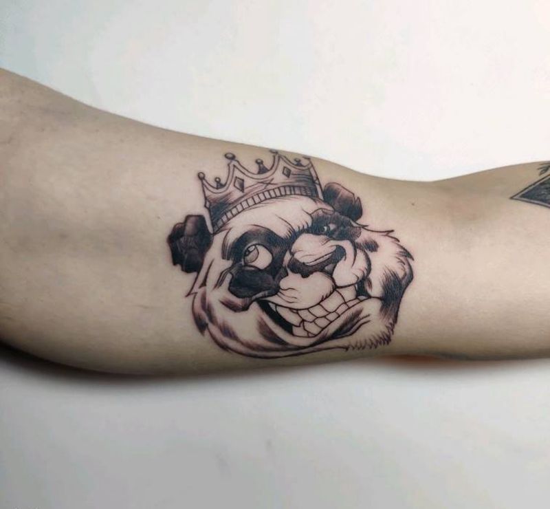 熊猫纹身图片_手臂纹身图案