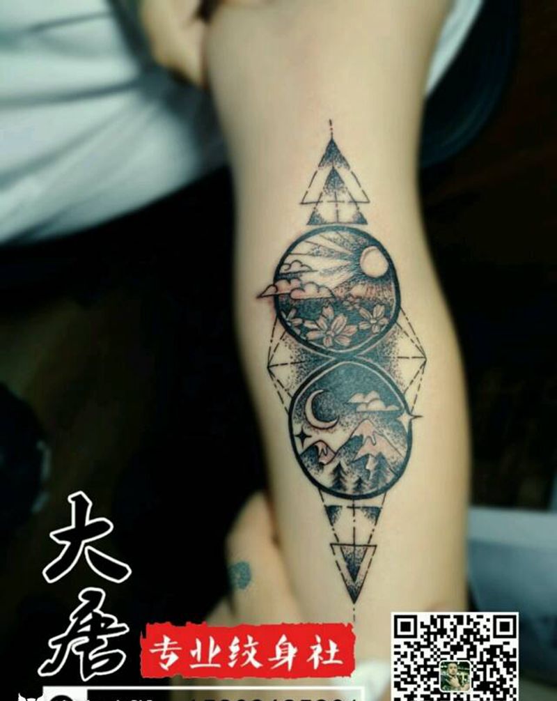 点刺纹身图片_银川刺青纹身图案