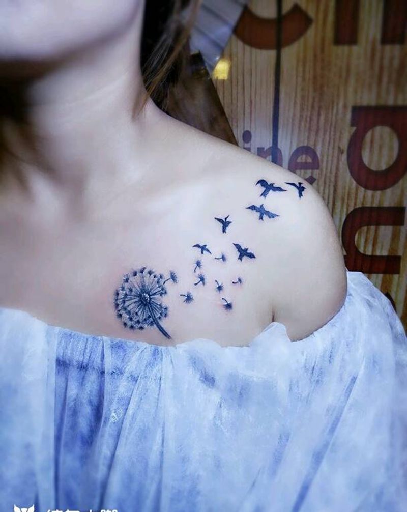 蒲公英纹身图片