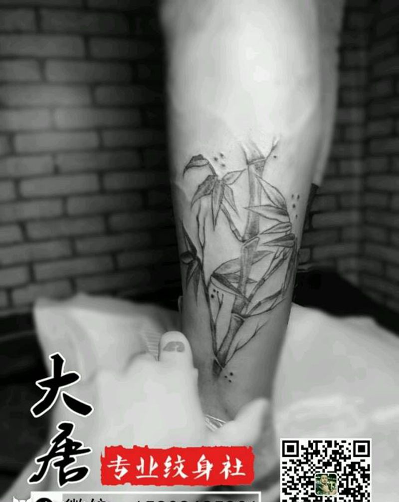 竹纹身图片_银川刺青纹身图案