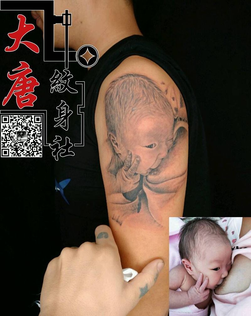 肖像纹身图片_银川刺青大唐纹身图案