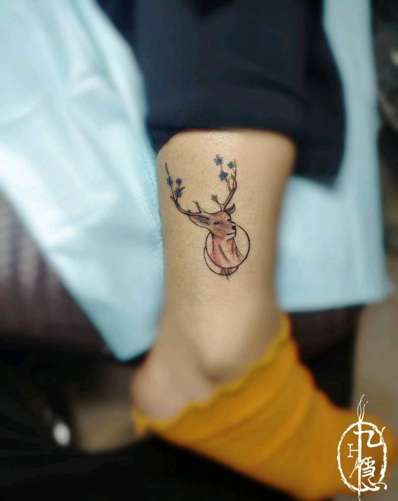 小鹿纹身图片