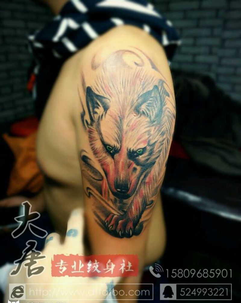 饿狼传说纹身图片_银川大唐纹身图案