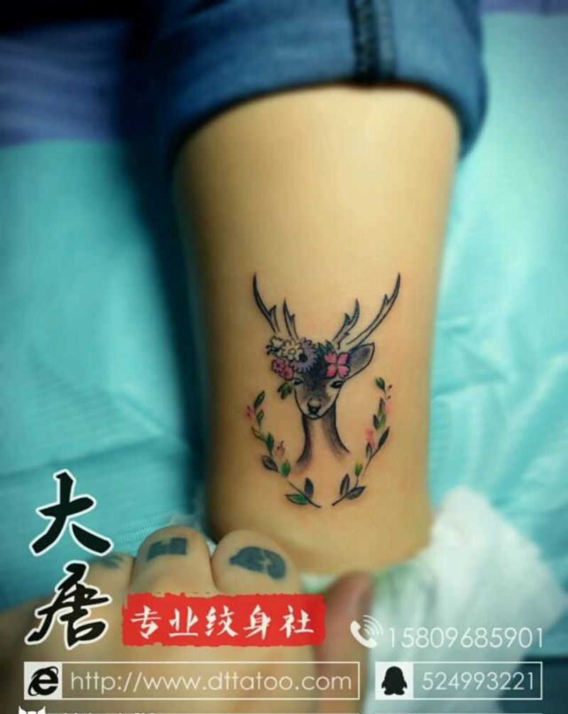 禄纹身图片_银川大唐纹身图案