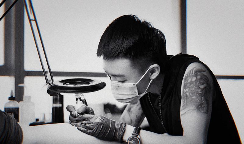 工作照纹身图片