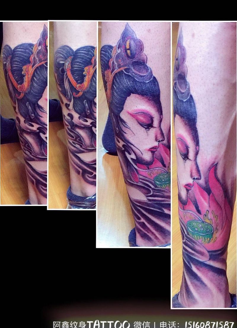 艺姬纹身图片