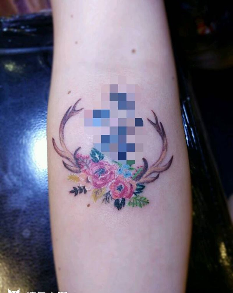 彩色添加纹身图片_清新纹身图案