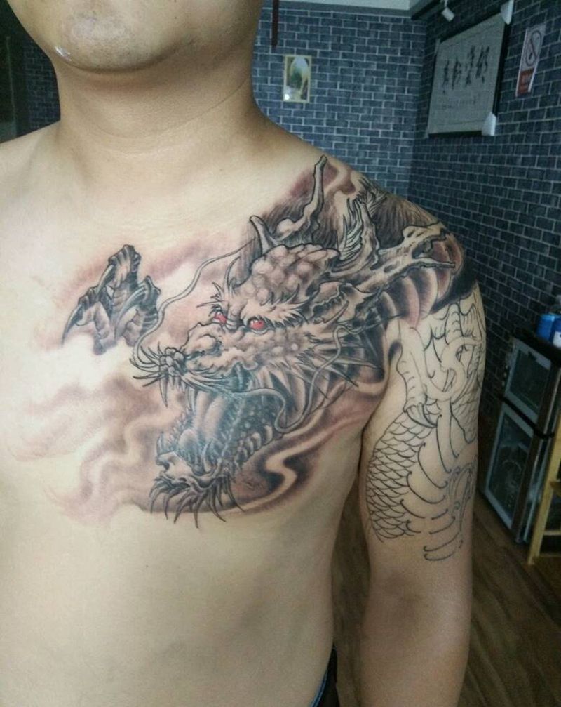 龙头纹身图片