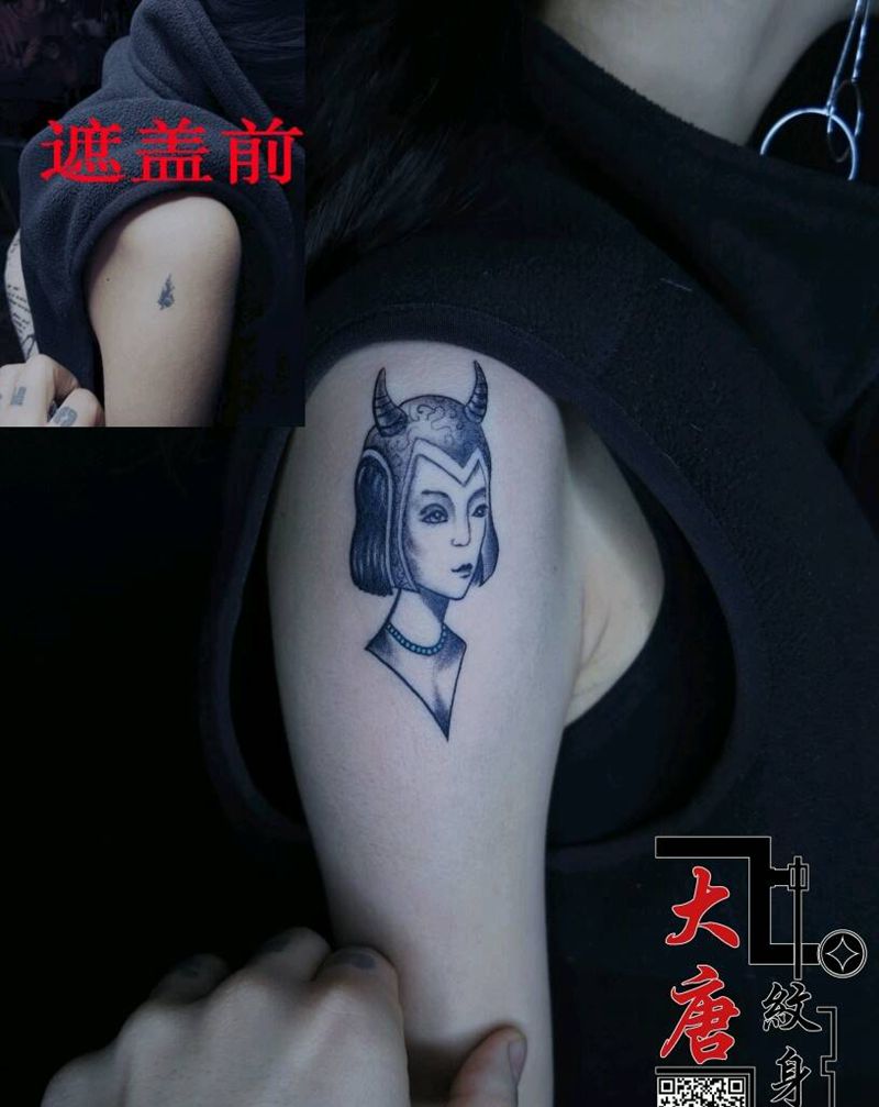 遮盖纹身图片_银川刺青大唐纹身图案