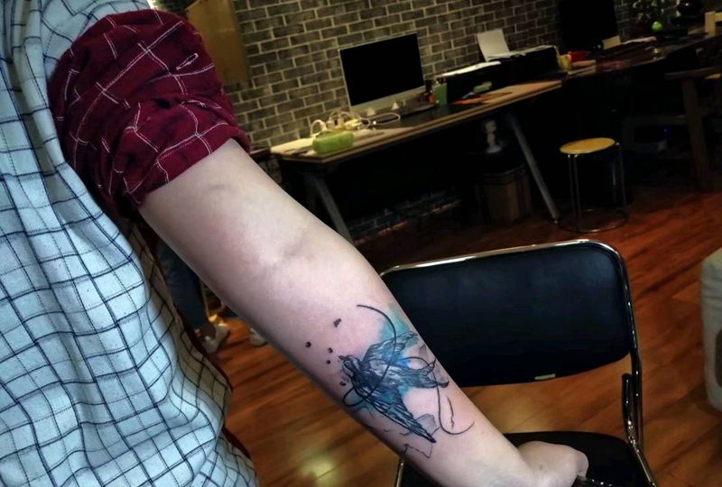 勇往直前纹身图片_手臂纹身图案