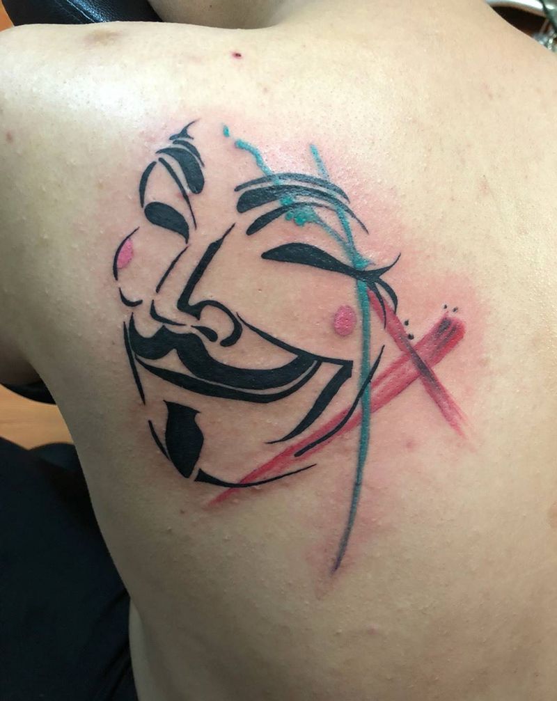 V字仇杀队纹身图片