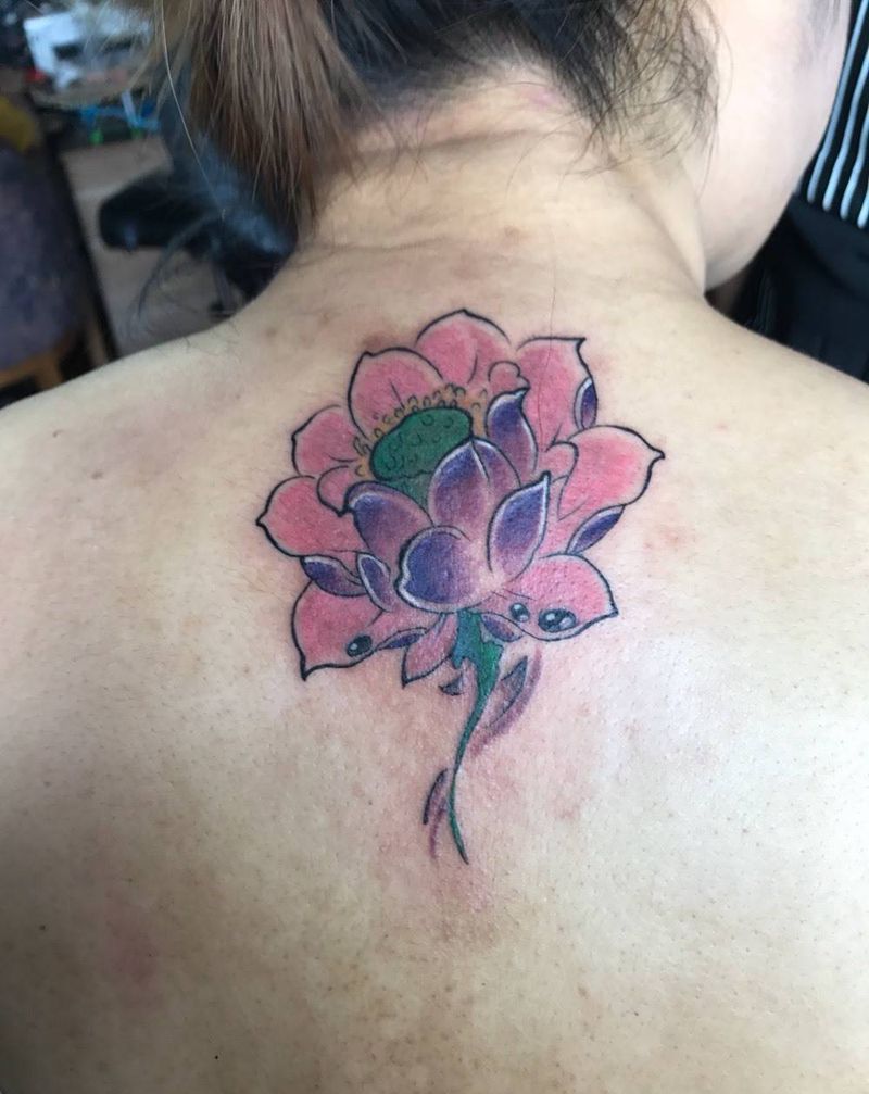 莲花纹身图片