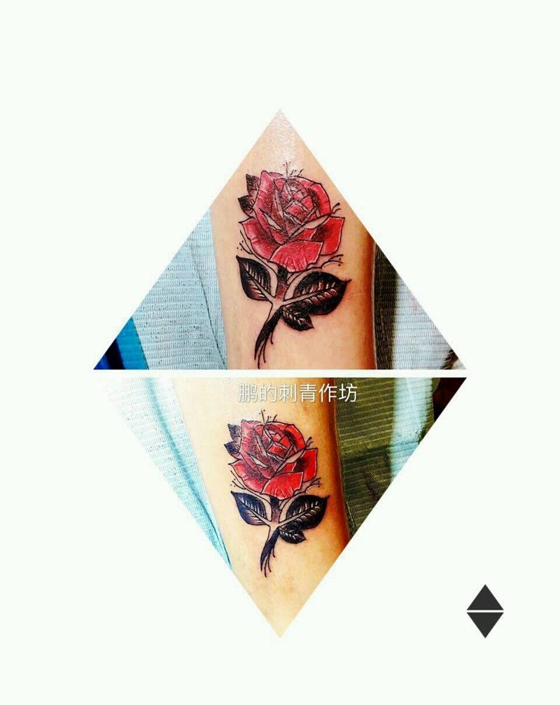 玫瑰纹身图片