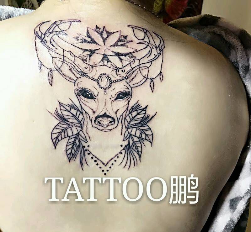 麋鹿纹身图片