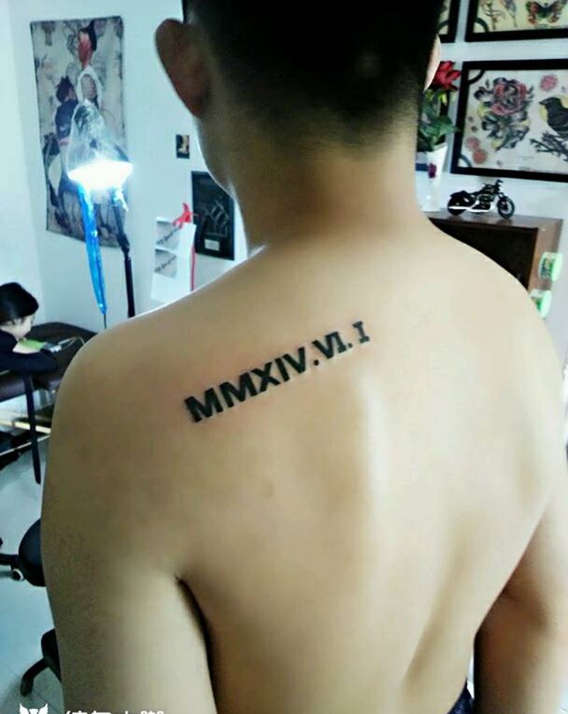 罗马数字纹身图片
