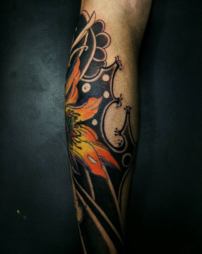 鲤鱼纹身图片_手臂新传统老传统纹身图案