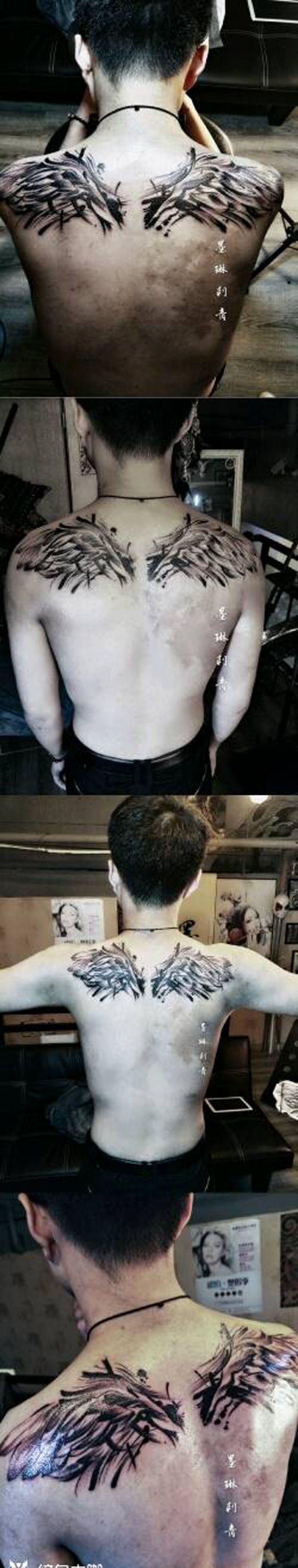 飞上天纹身图片