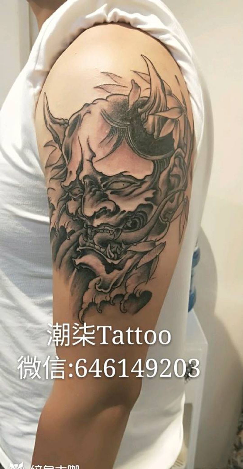 大臂般若纹身图片