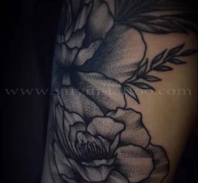 小清新花纹身图片_成品手臂清新植物纹身图案