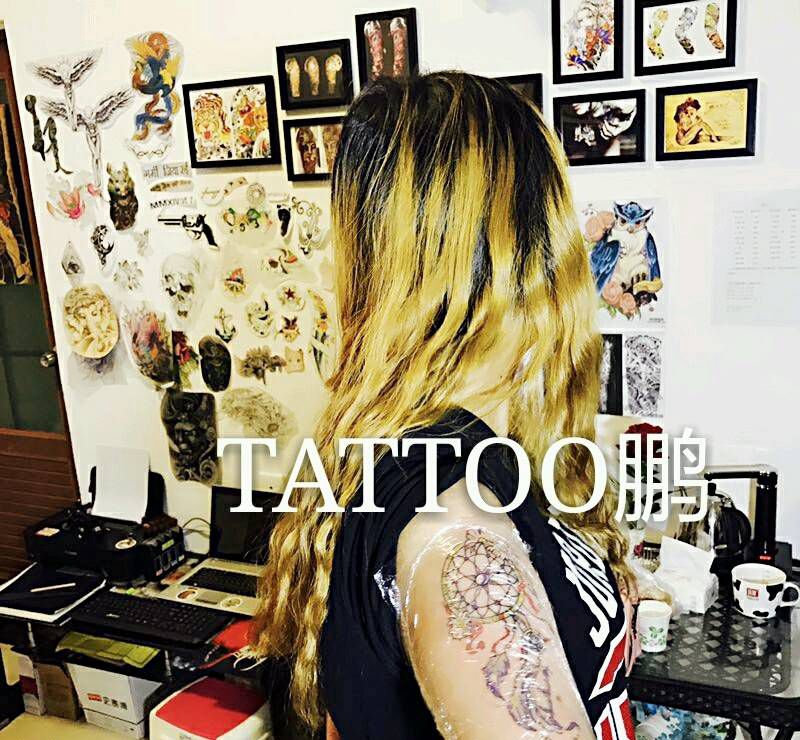 捕梦网纹身图片