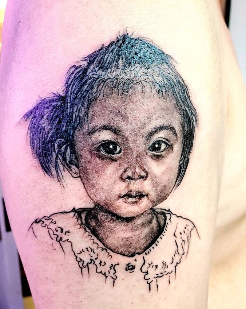 肖像纹身图片_手臂纹身图案