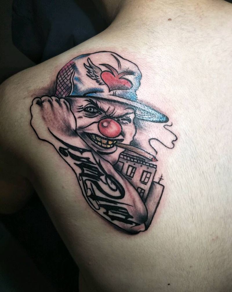 抽象派小丑纹身图片