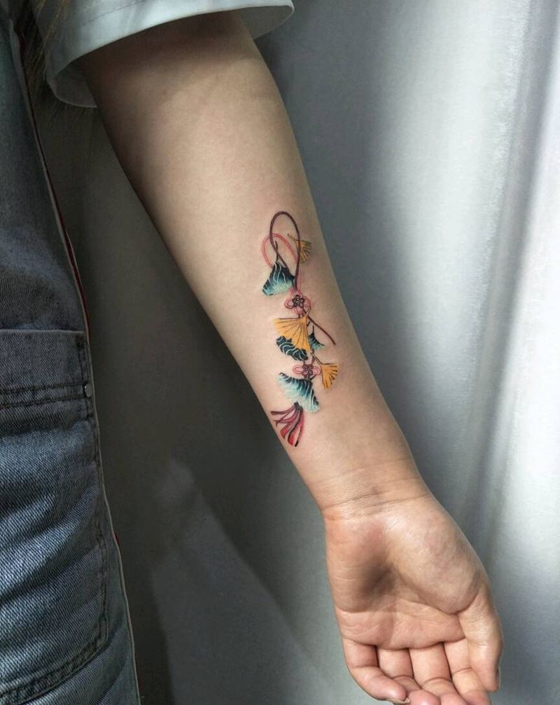 中国幸福结纹身图片_手臂纹身图案